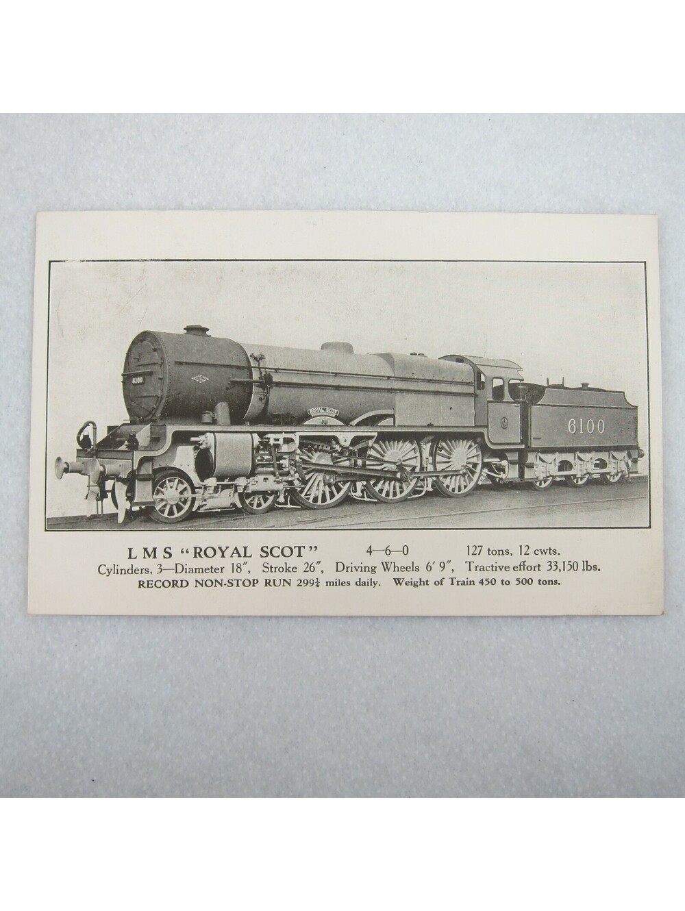 Vintage Royal Scot Train Postcard Railroadiana London Midland & Scottish Railway